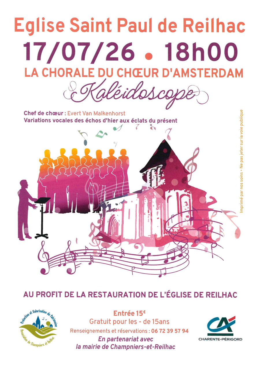 affiche LA CHORALE DU CHŒUR D'AMSTERDAM Kaleidoscopes 17/07/26 • 18h00