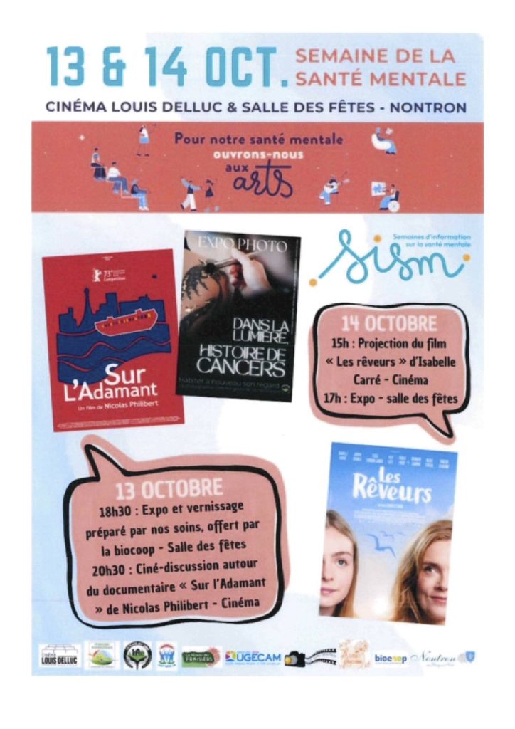 Affiche des Semaines d'information sur la santé mentale, les 13 et 14 octobre 2026 à Nontron